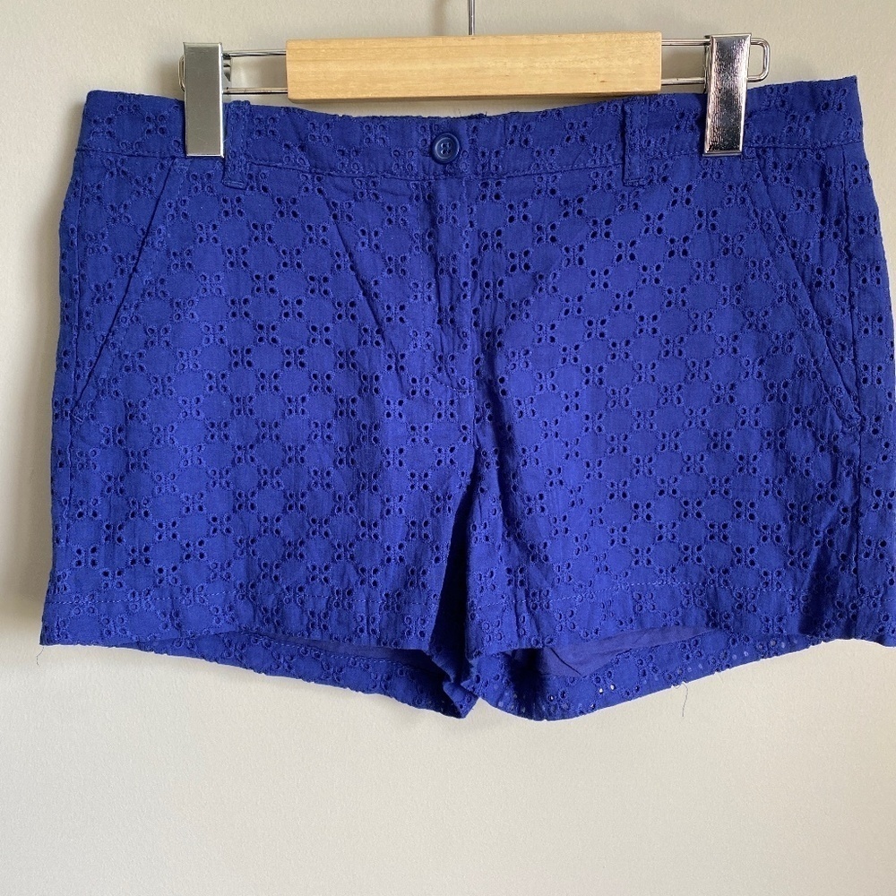 Smart Set Women's Purple 3" Shorts‎ Lined Lace Hole Design Size 6